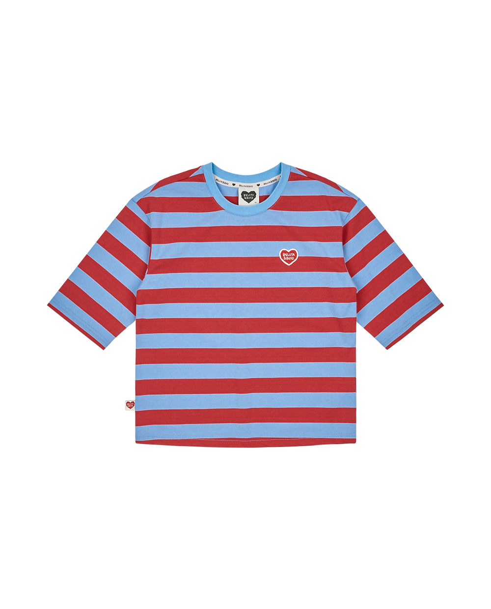 Red BB Heart Stripe Mid Sleeve