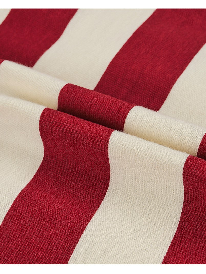 Red BB Heart Stripe Rugby Shirt