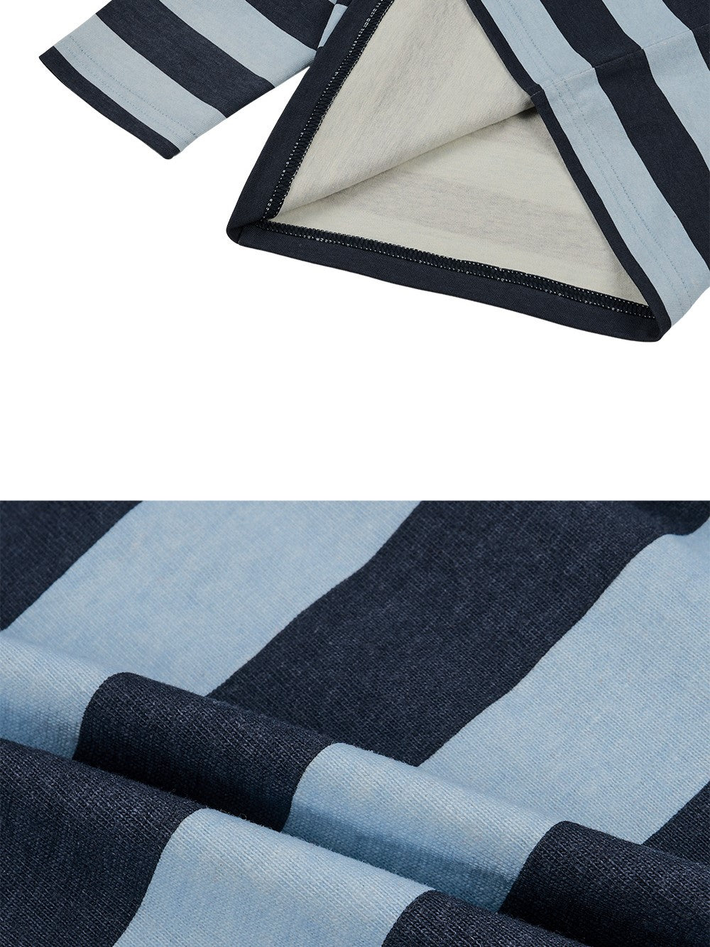 Navy BB Heart Stripe Rugby Shirt