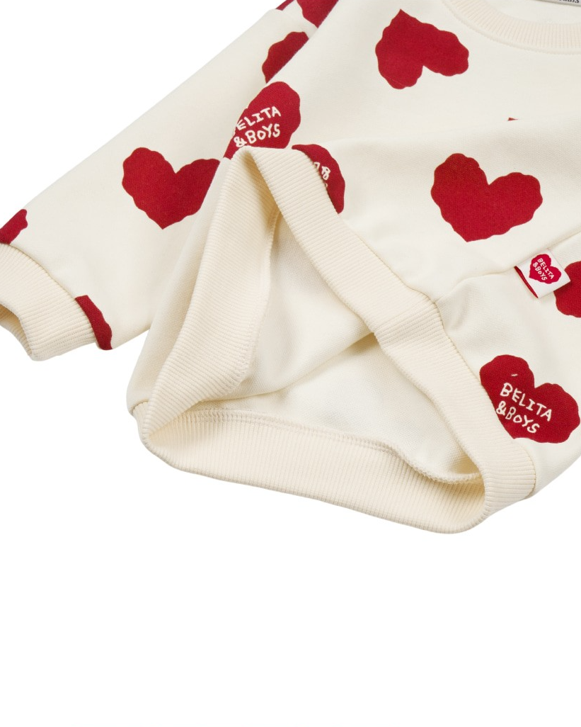 BABY Red BB Heart Pattern Sweatshirt