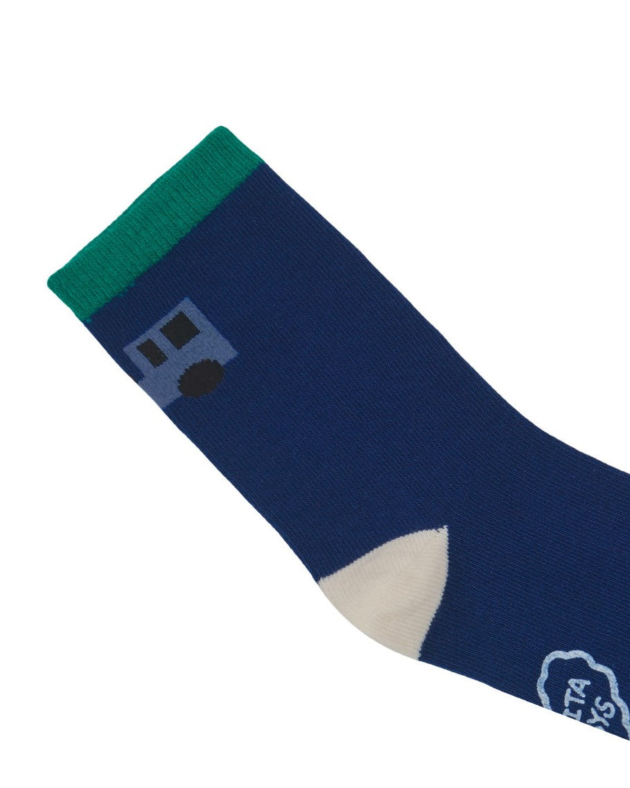 Dark Blue Bus and Truck Socks