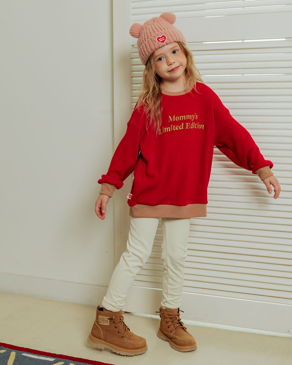 Cream Velour Rib Leggings