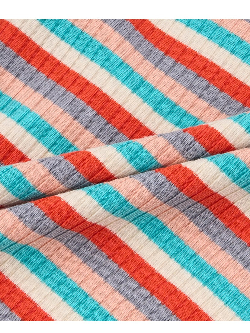 BABY Brown Colorful Stripe Short Bodysuit
