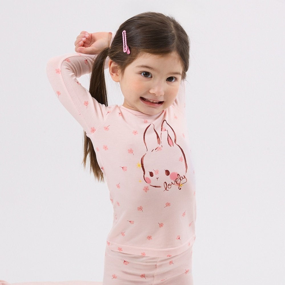 벚꽃바니 텐셀 모달 스판 9부 상하세트 Pink Bunny Tencel Modal Set