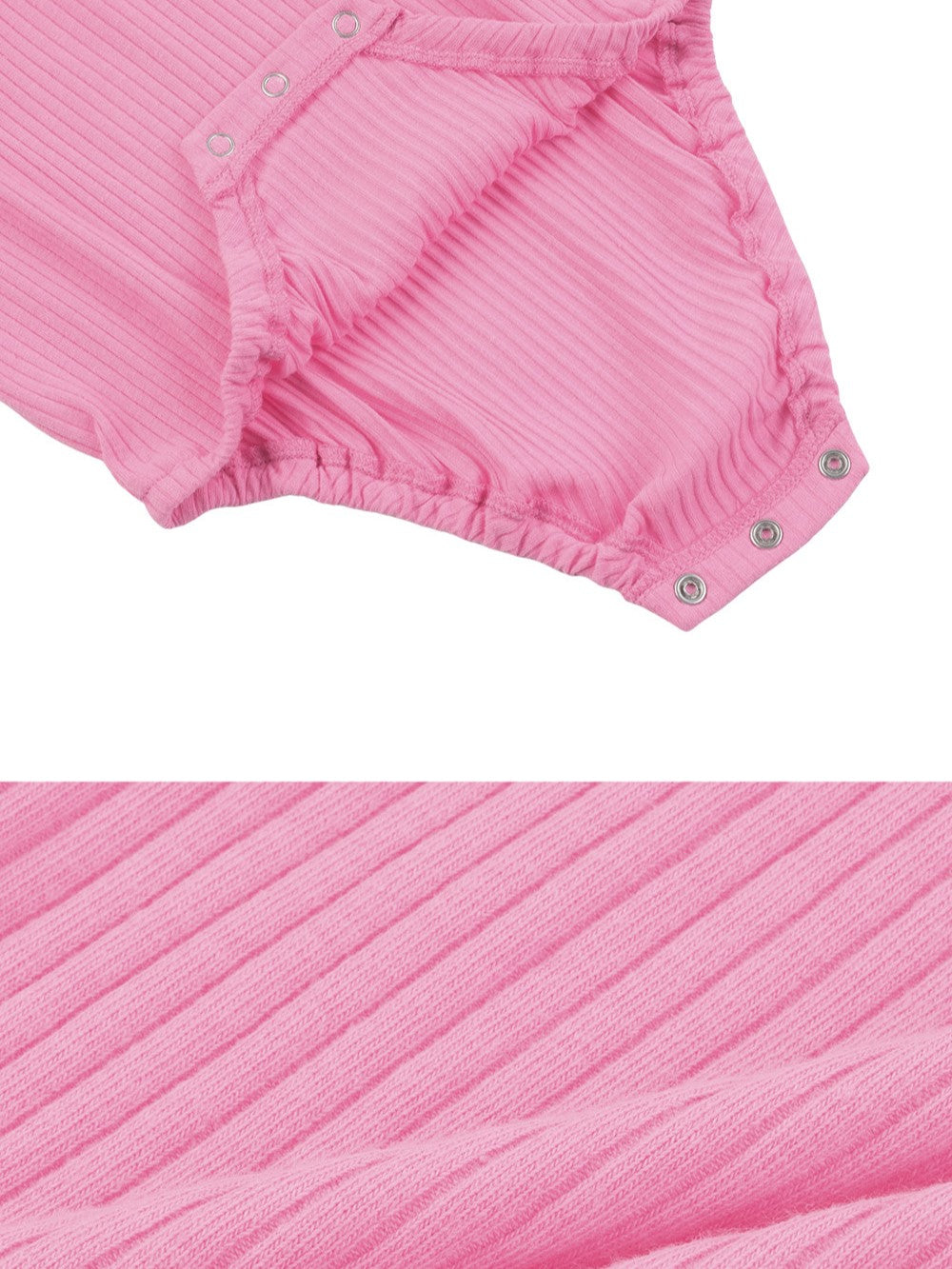 BABY GIRL Pink BB Heart Two-Tone Sleeveless Bodysuit