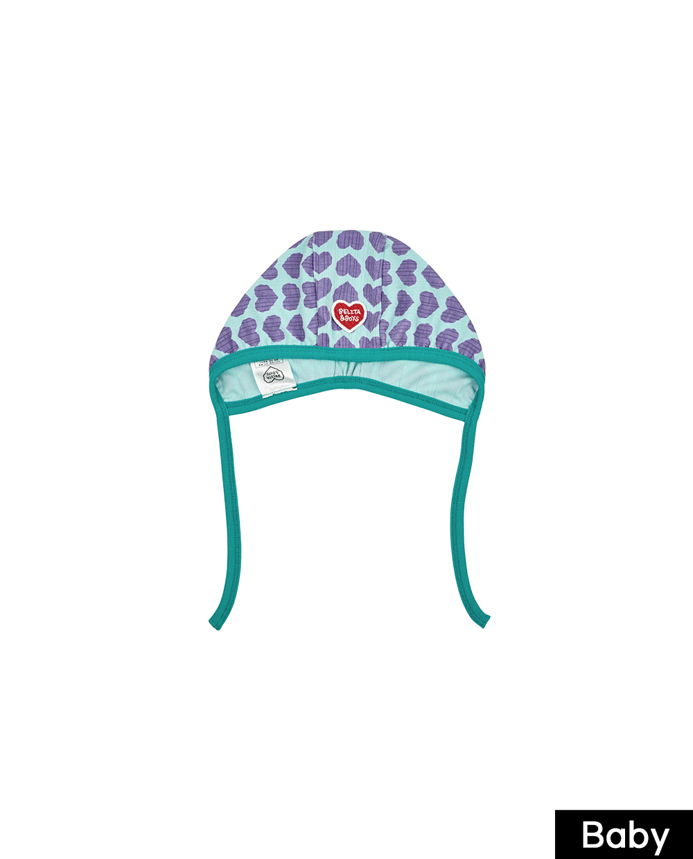 BABY Violet BB Heart Pattern Bonnet