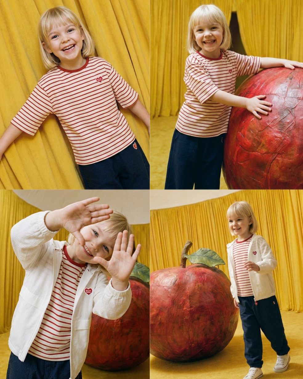 Red Bubble Apple Pattern Windbreaker