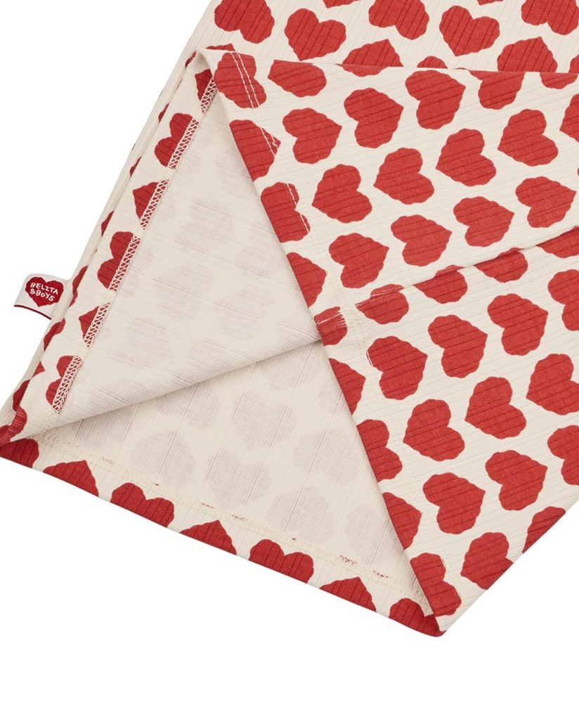 Red BB Heart Pattern One Mile Sleeveless