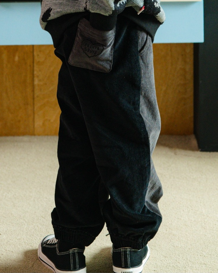 Charcoal Color Block Corduroy Jogger
