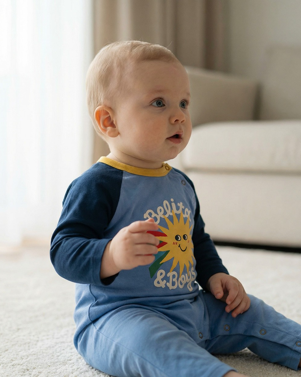 BABY Navy Sun Jumpsuit