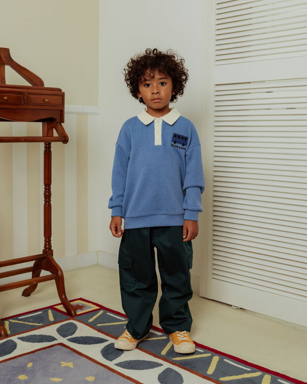 Green BB Heart Tapered Cargo Pants