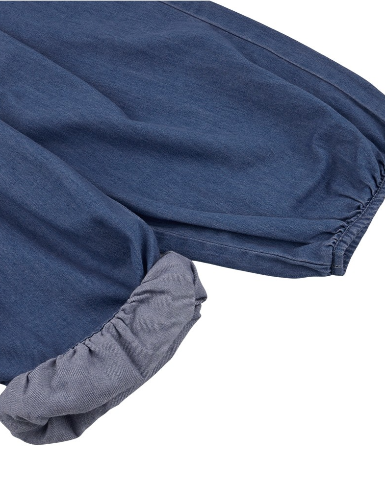 Blue BB Heart Balloon Fit Denim Pants