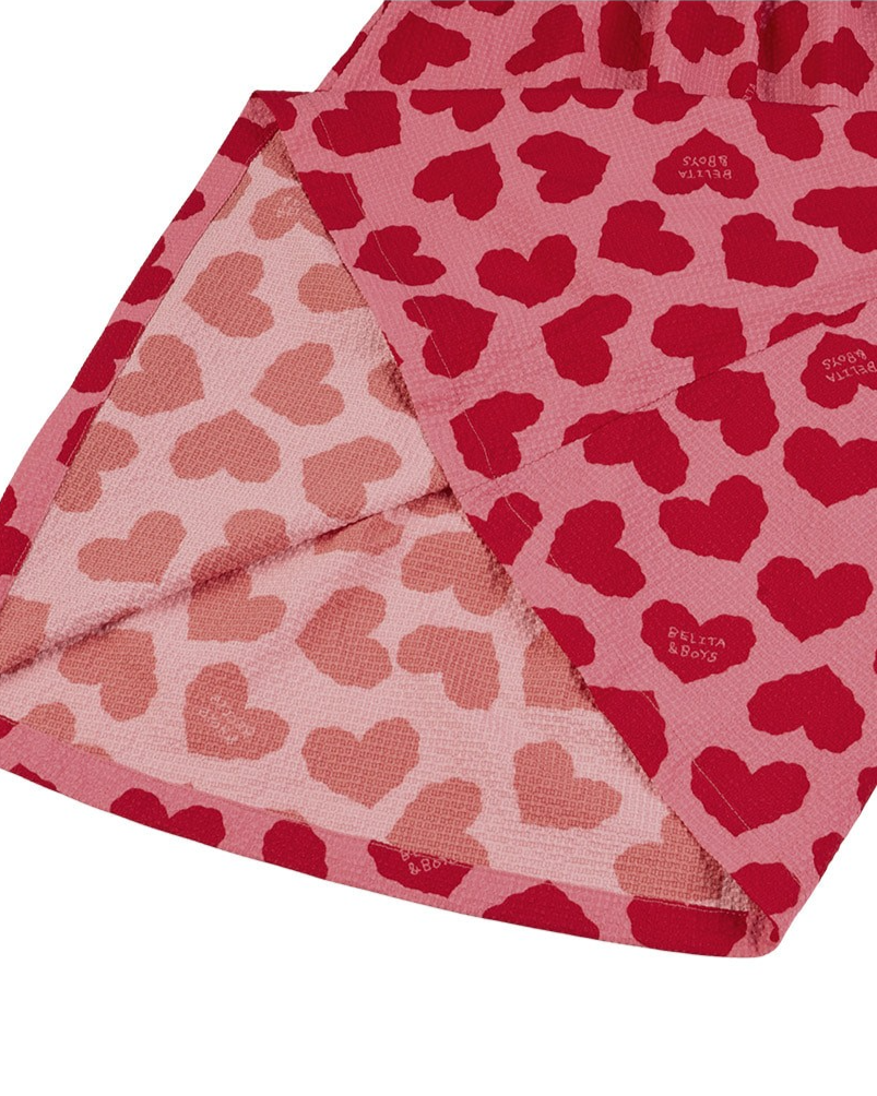 GIRL Pink BB Heart Pattern Polysucker Dress