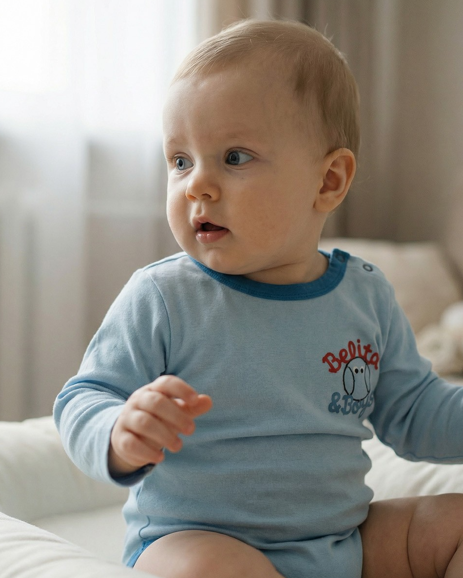 BABY Light Blue Tennis Bodysuit