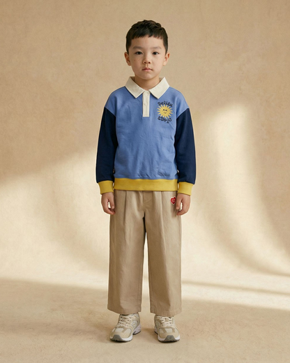 Beige BB Heart Woven Pants