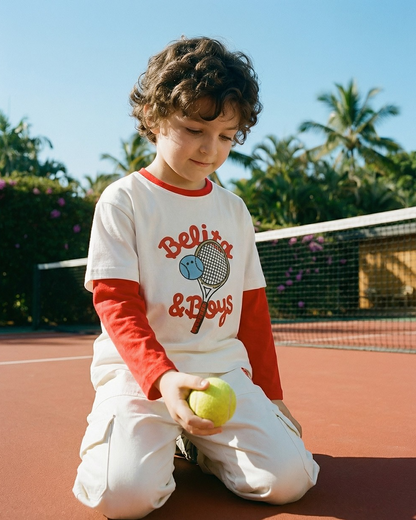 Red Tennis Layered Long Sleeve