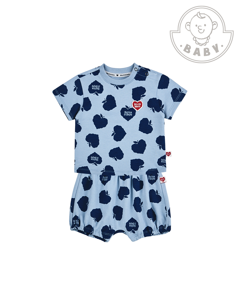 [BABY SET] Navy Bubble Apple Pattern Shorts
