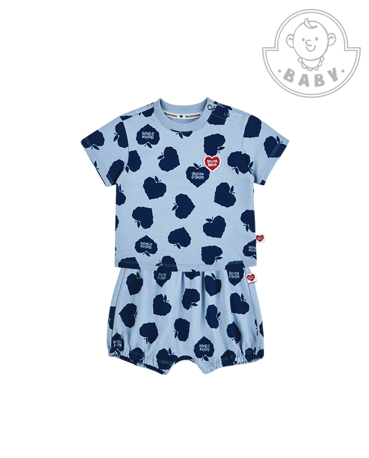 [BABY SET] Navy Bubble Apple Pattern Shorts