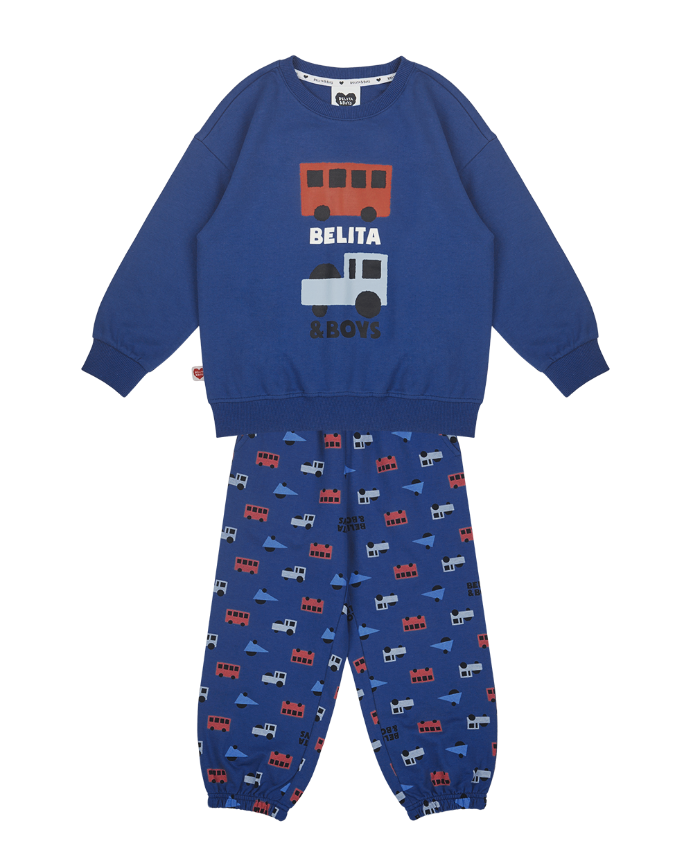[SET] Blue Bus and Truck Pattern Jogger