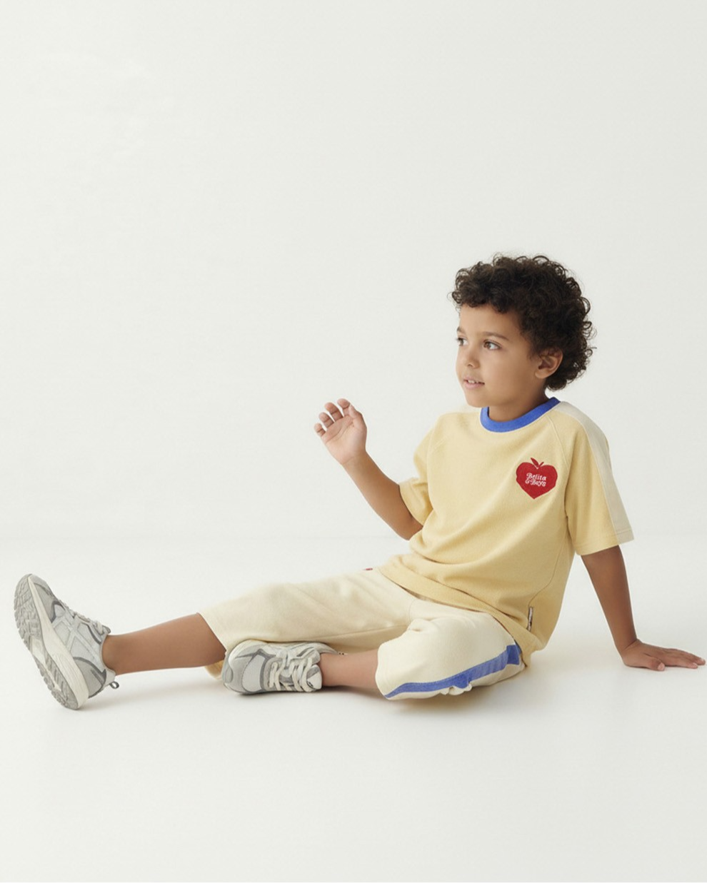 Yellow Bubble Apple Terry Mid Sleeve