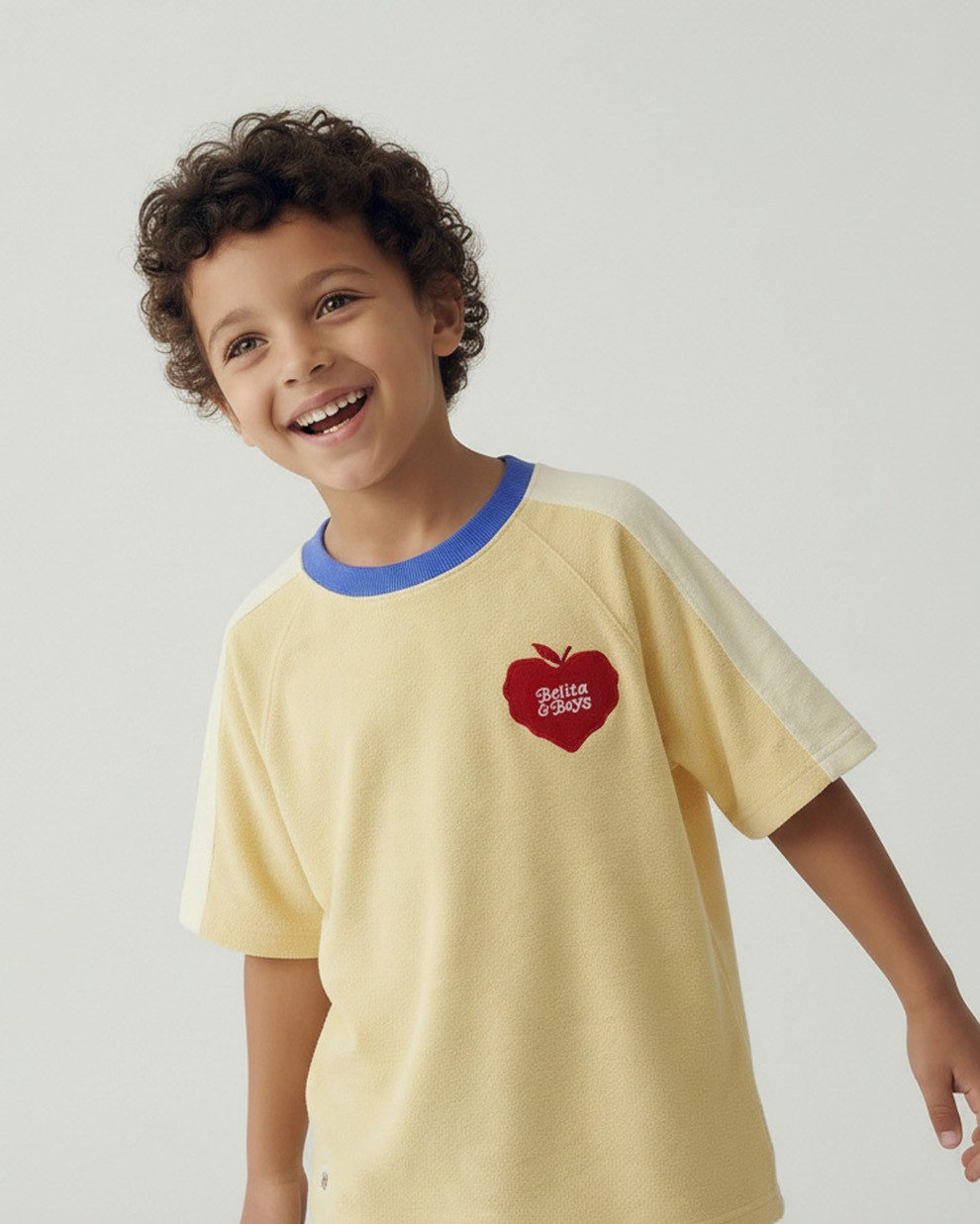 Yellow Bubble Apple Terry Mid Sleeve