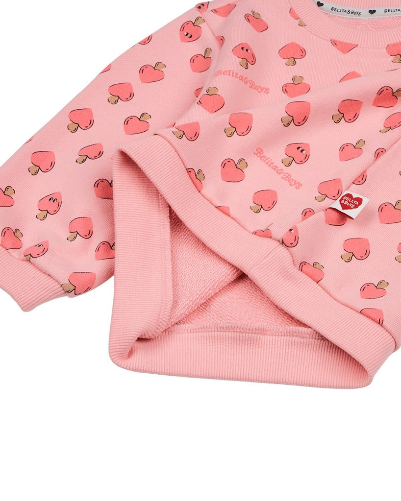 [BABY SET] Pink Mushroom Pattern Frill Jogger