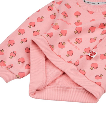[BABY SET] Pink Mushroom Pattern Frill Jogger