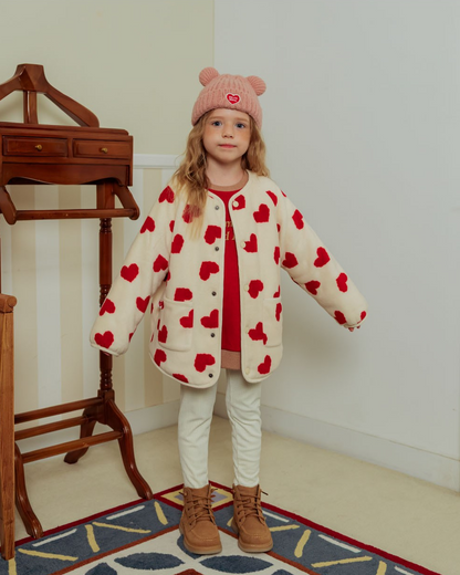 Cream Velour Rib Leggings