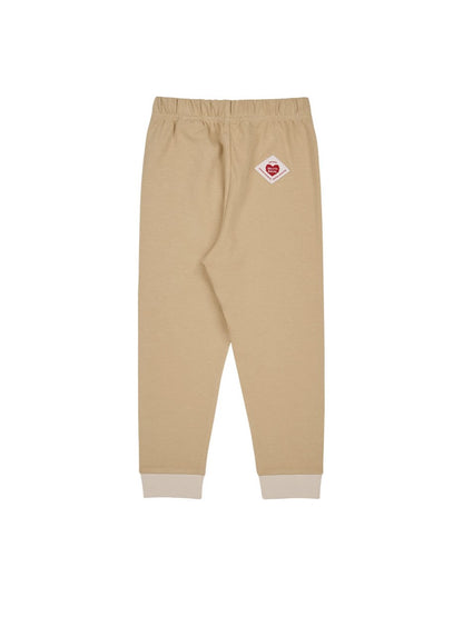 [SET] Beige Apple Color Block One Mile