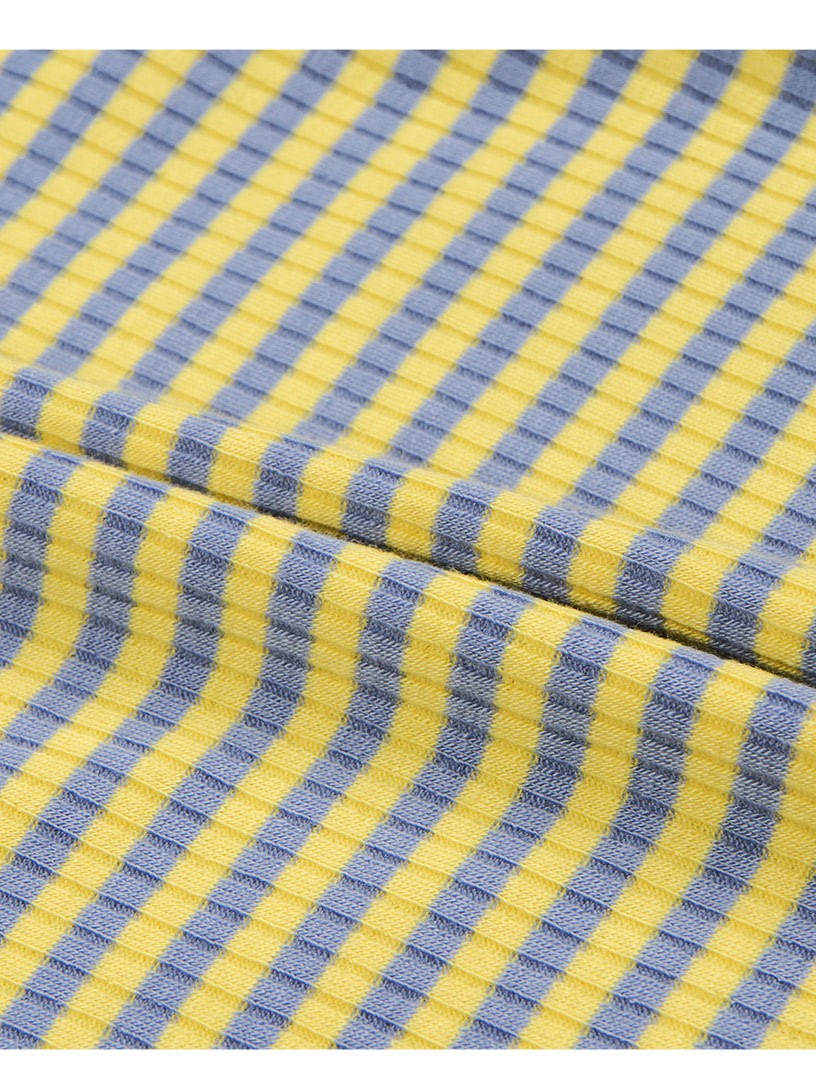 Light Blue BB Heart Stripe Rib Long Sleeve