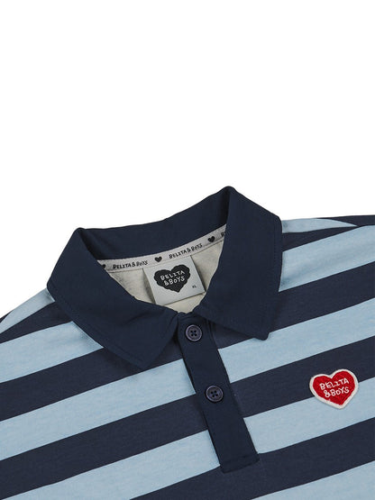 Navy BB Heart Stripe Rugby Shirt