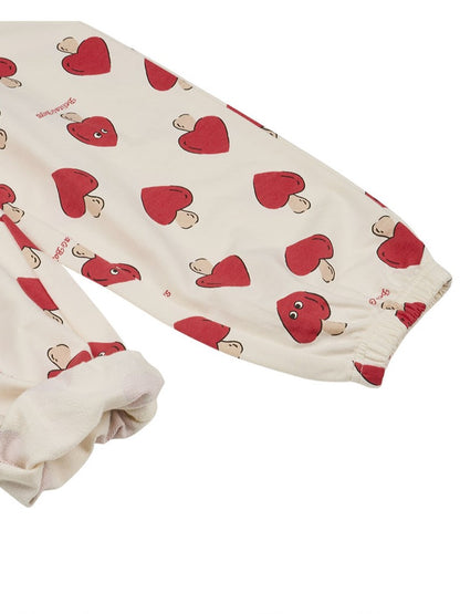 [SET] Cream Mushroom Pattern Jogger