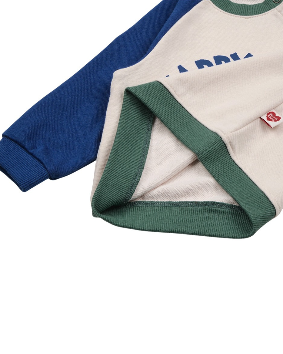 [BABY SET] Blue Bus Color Block Jogger