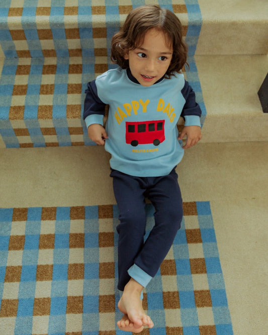 [SET] Navy Bus Color Block One Mile