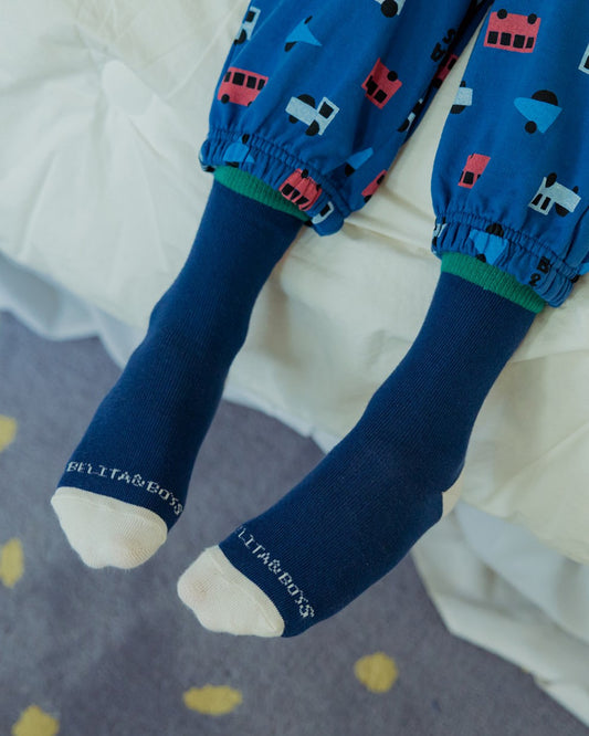 Dark Blue Bus and Truck Socks