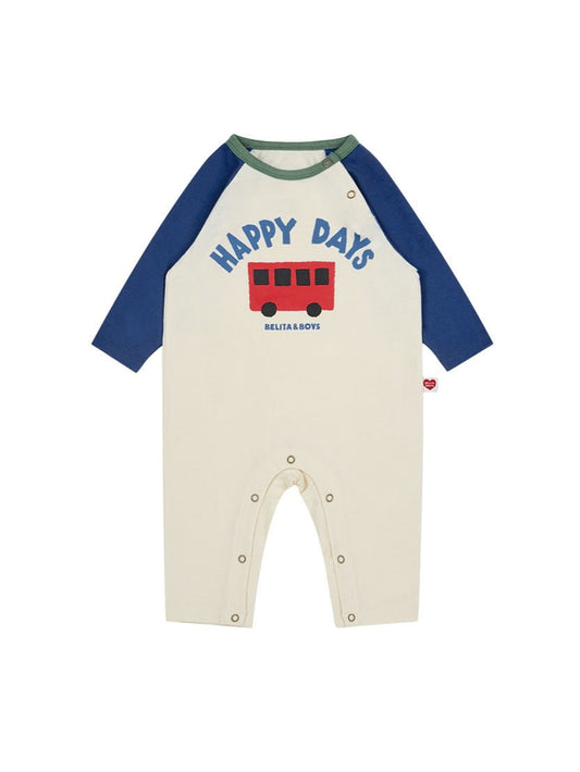 BABY Blue Bus Color Block Jumpsuit