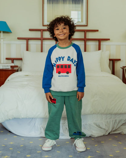 [SET] Blue Bus Color Block Jogger