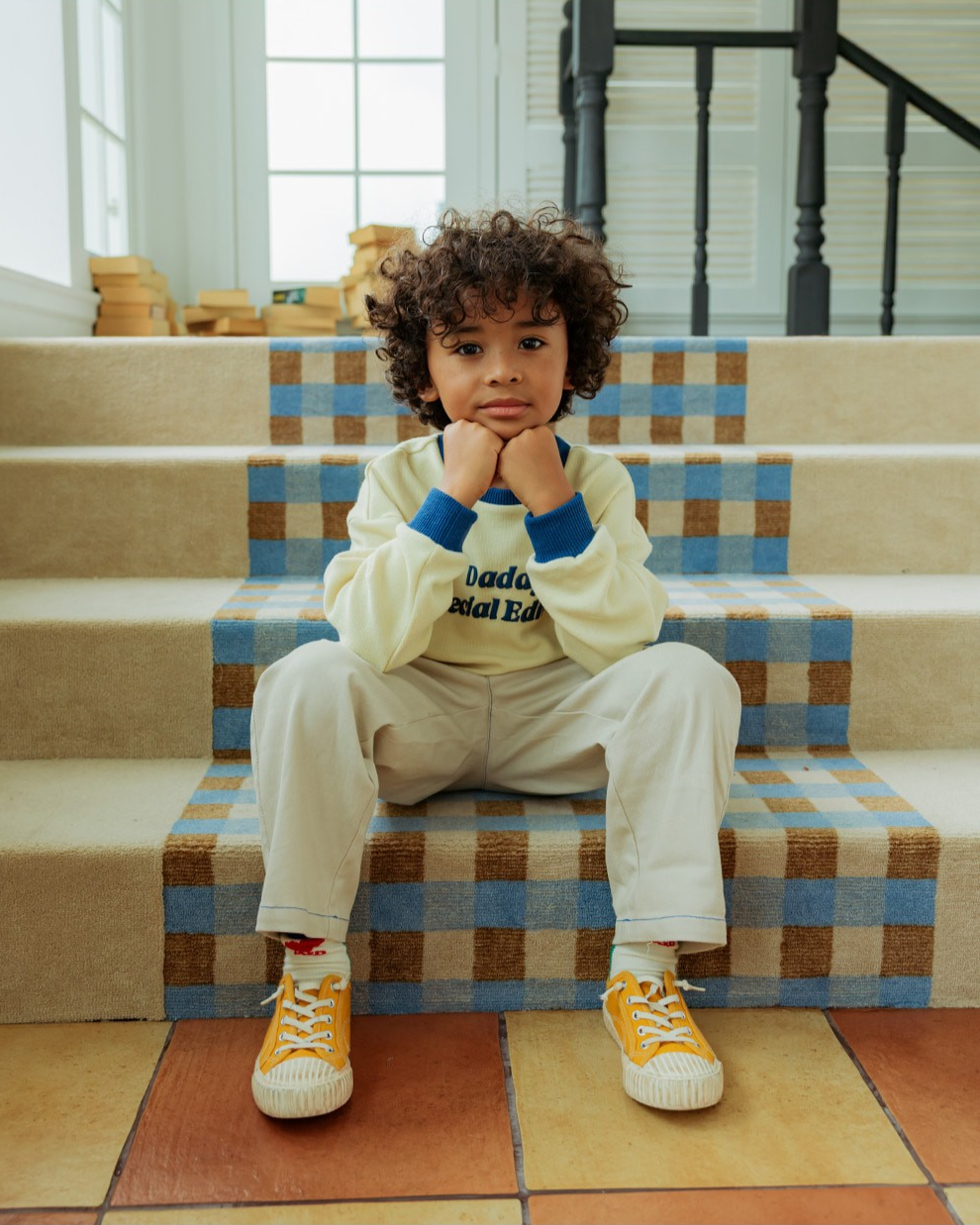 Light Beige BB Heart Woven Pants