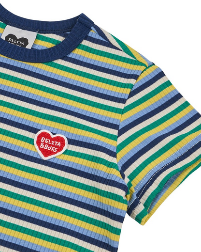 [SET] Blue Colorful Stripe Short One Mile