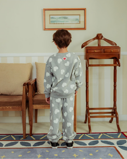 [SET] Grey BB Heart Pattern Jogger