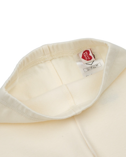 BABY Cream Double Heart Leggings