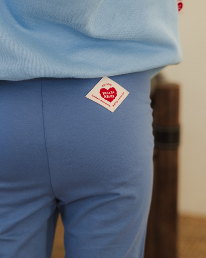 Light Blue Knee Point Leggings