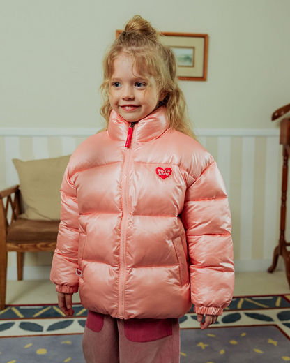 Pink BB Heart Basic Puffer Jumper