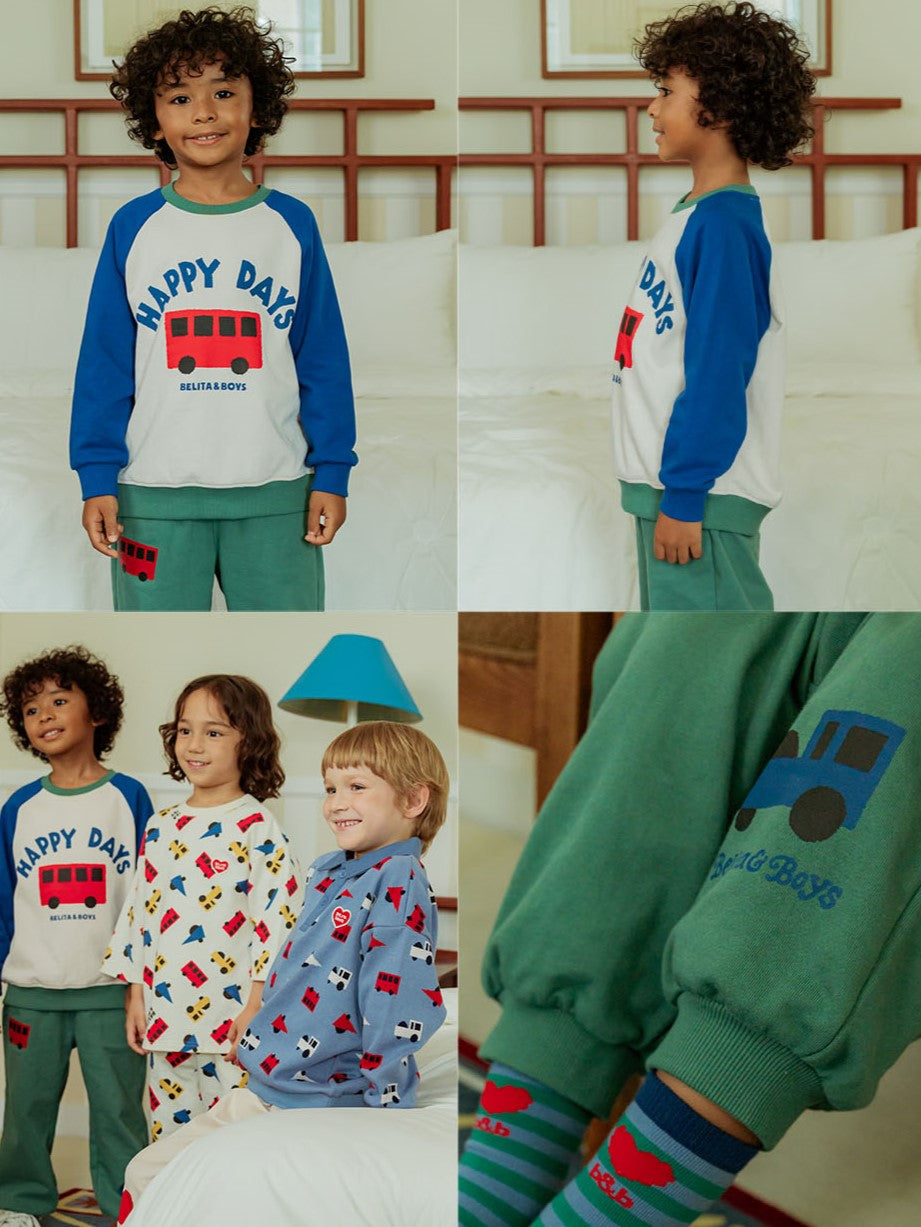 [SET] Blue Bus Color Block Jogger