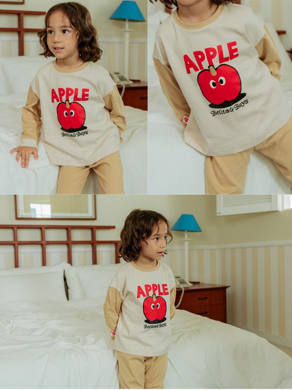 [SET] Beige Apple Color Block One Mile