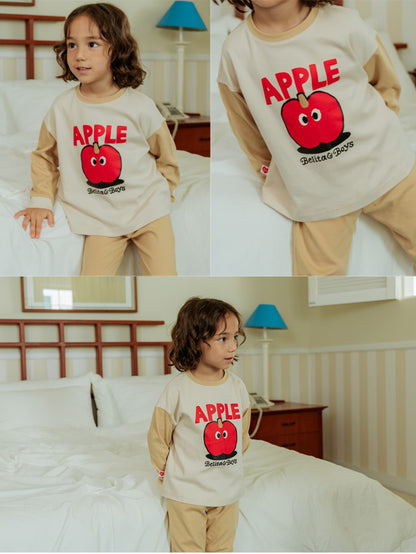 [SET] Beige Apple Color Block One Mile