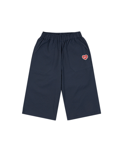 Navy BB Heart Polysucker Crop Pants