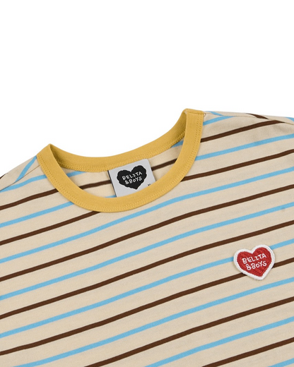 [SET] Yellow BB Heart Multi Stripe Shorts