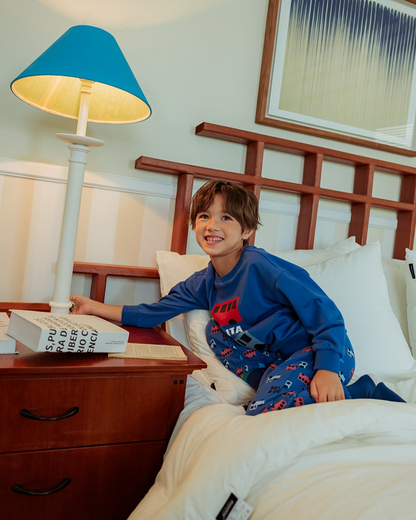 [SET] Blue Bus and Truck Pattern Jogger