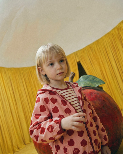 Red Bubble Apple Pattern Windbreaker
